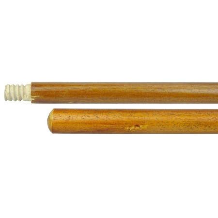 WEILER 60" Hardwood Handle, Threaded Wood Tip, 1-1/8" Diameter 44019